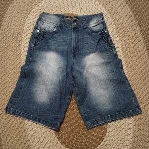 Brooklyn Xpress Mens Baggy Jean Shorts VINTAGE